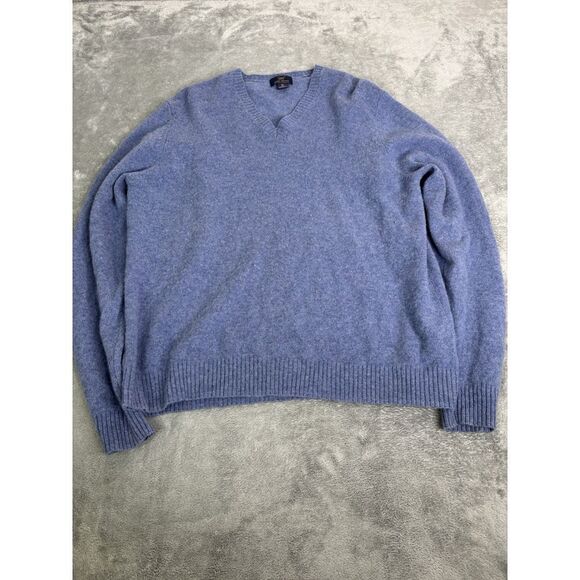 Brooks Brothers Scottish Lambswool Pullover Sweater Men's Size XL Blue - Picture 1 of 7